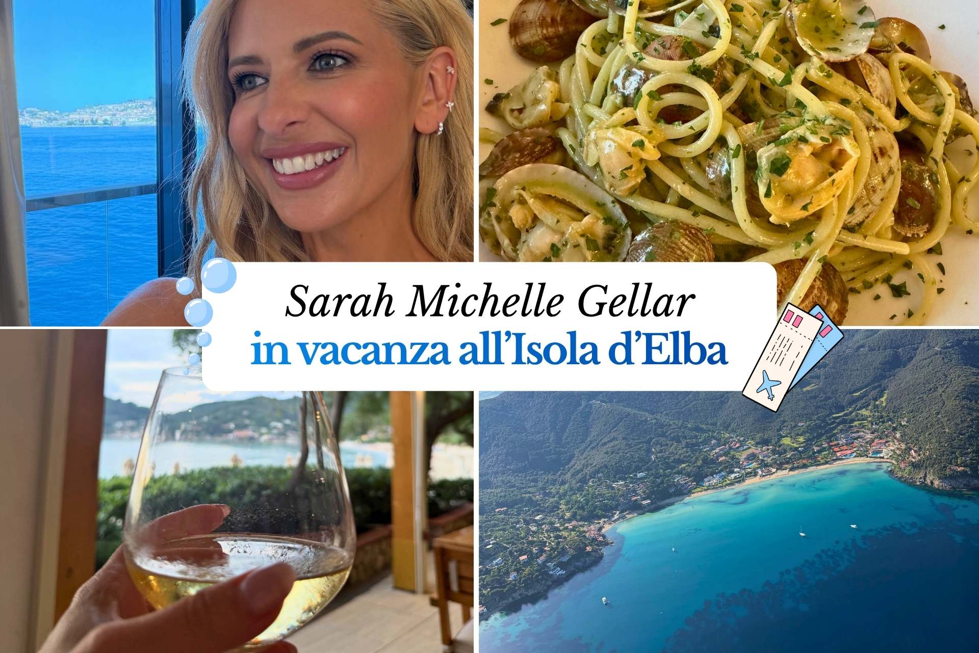 Sarah Michelle Gellar in vacanza all’Isola d’Elba fra cucina, paesaggi e mare
